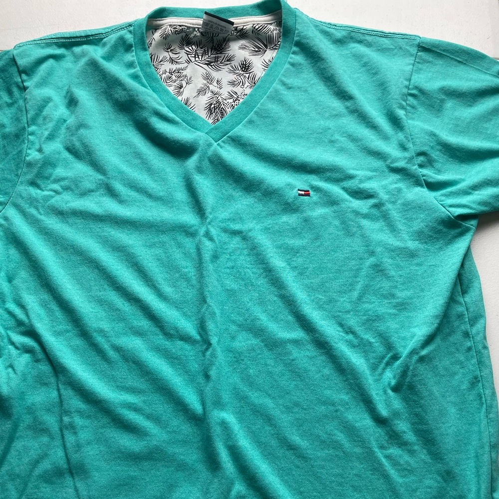 Tommy Hilfiger Teal Shirt Size L